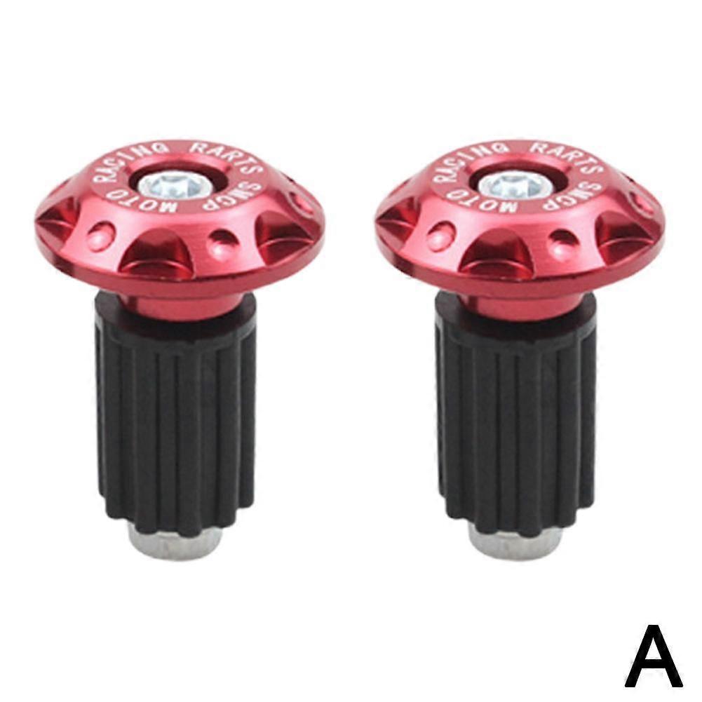 A Pair of Motorcycle Handlebars Aluminum Alloy Handlebar Plu