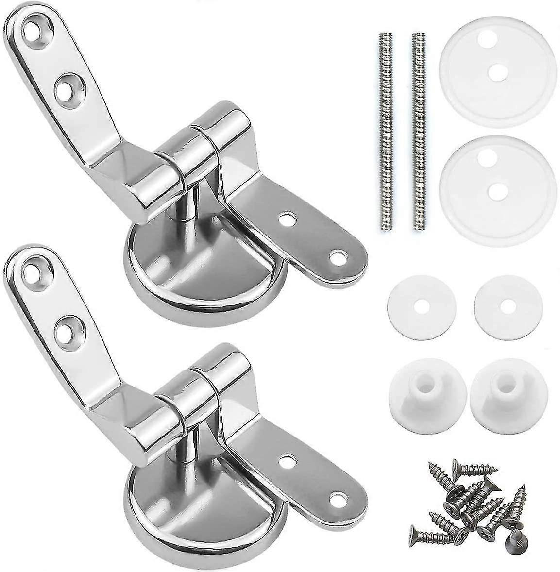 WC-Sitz-Scharnier-Clips, 2er-Pack Ersatz-WC-Sitzscharniere mit Zinklegierungs-Clips S202412304656