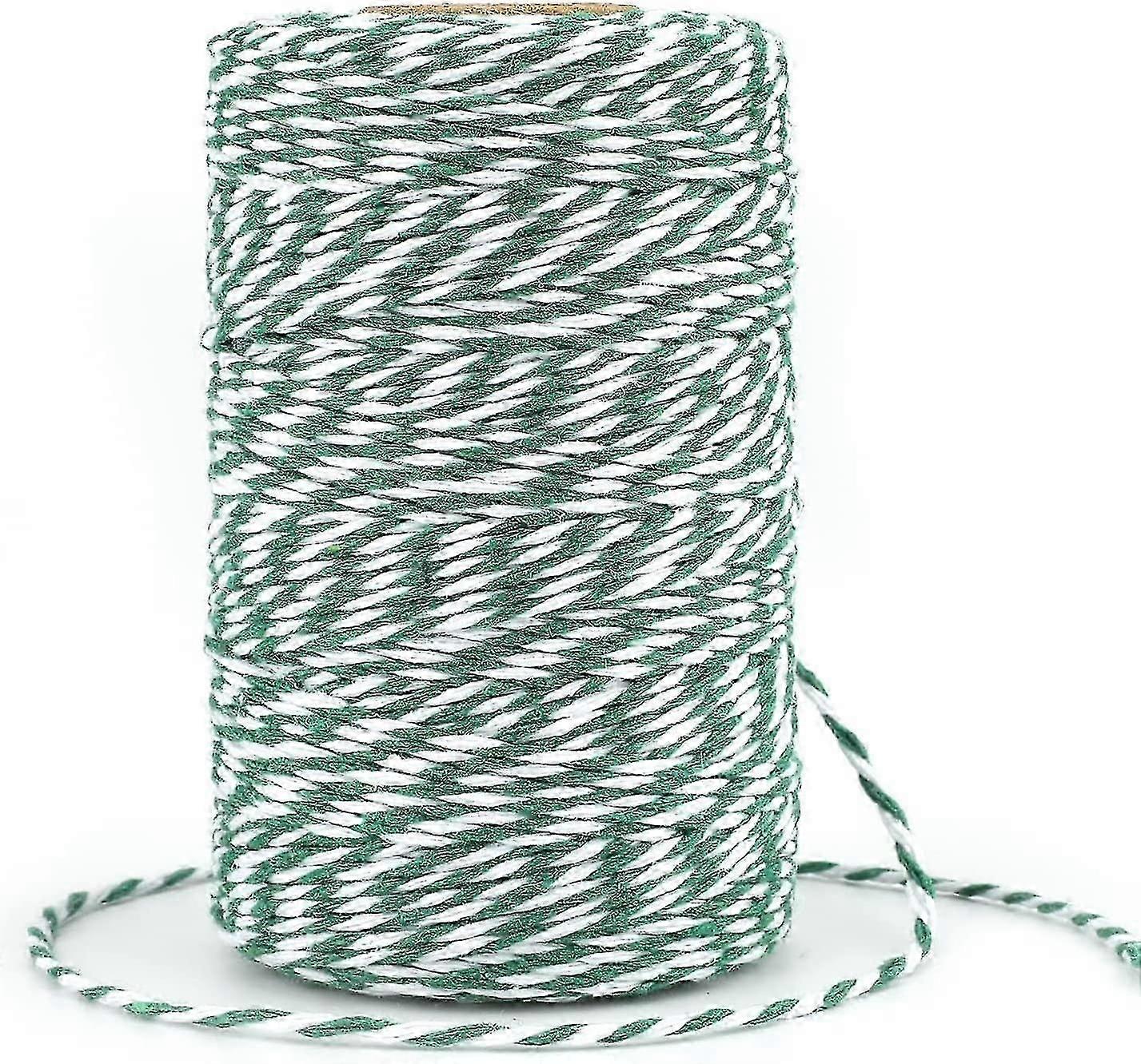 Two Tone Thin Cotton Rope Garden Thread Durable Label Spool Diy Craft 328ft