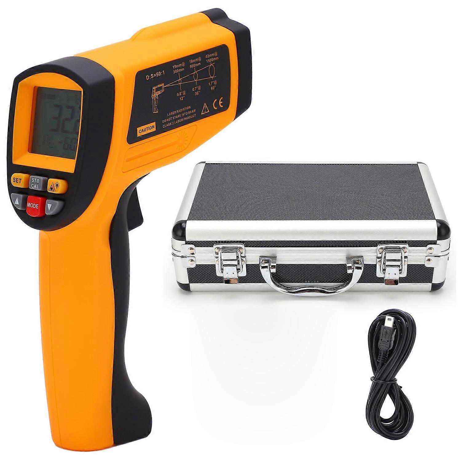 GM1651 30 °C 1650 °C Berührungsloses Thermometer LCD-Infrarot-Handthermometer