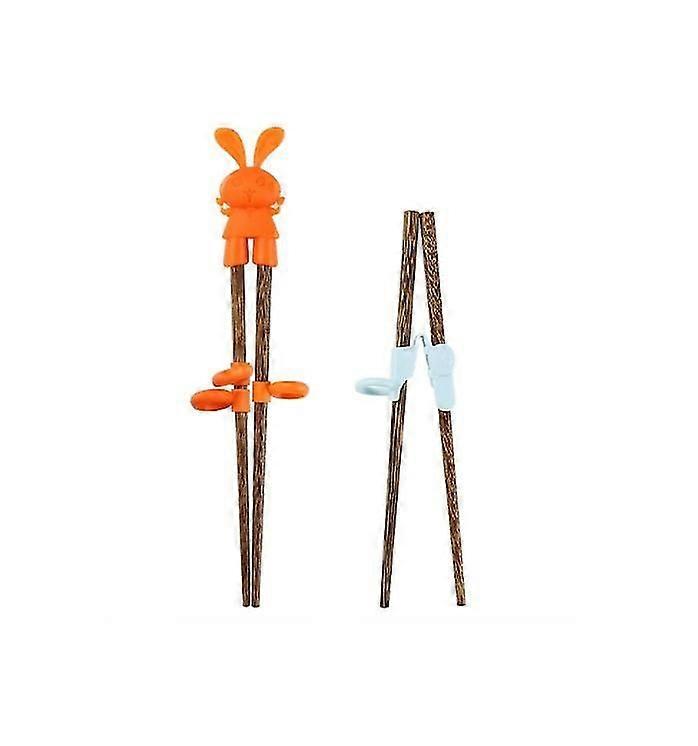 2 Pairs Of Wooden Learning Chopsticks For Kids/beginners Left Or Right Handed - With Portable Box