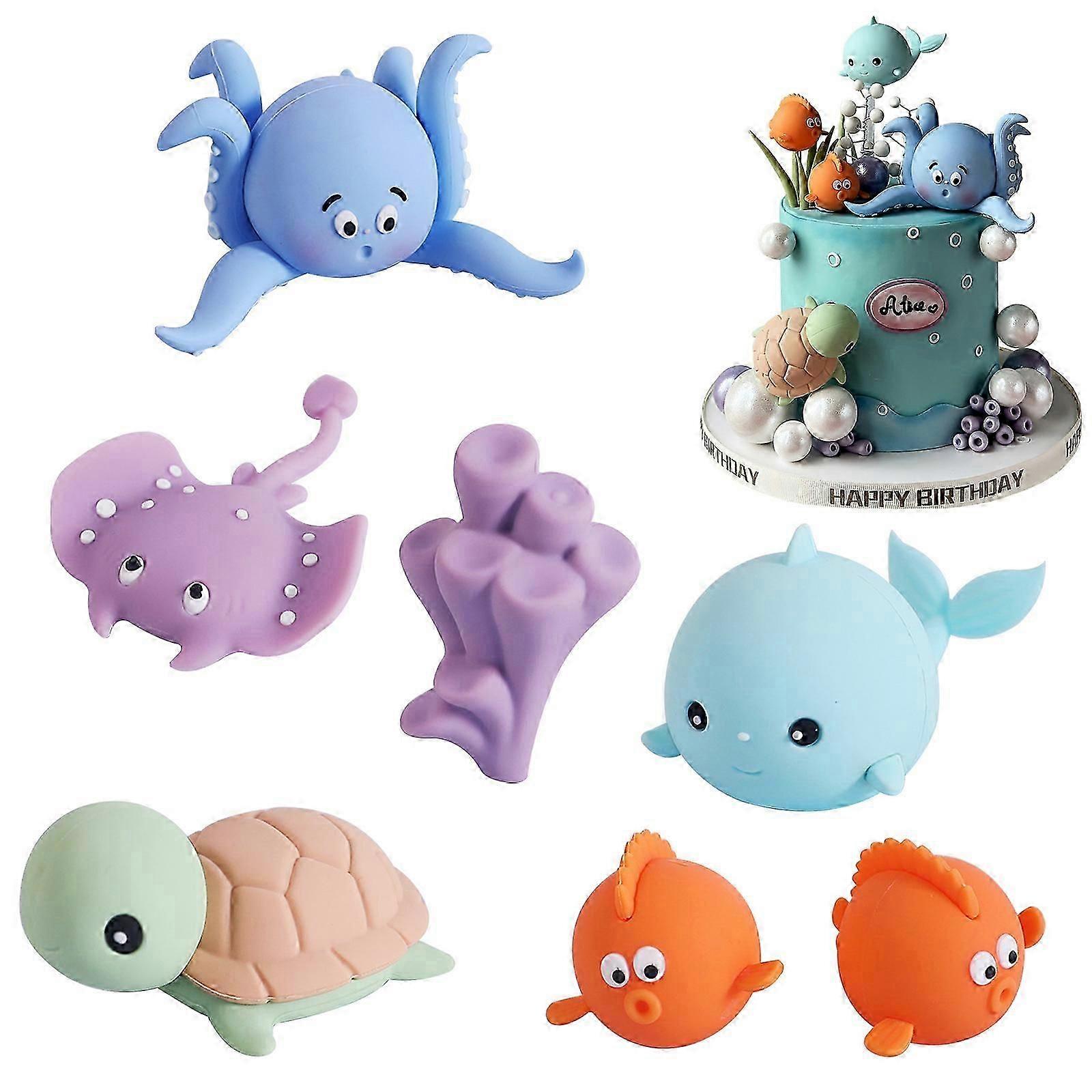 Sea Animal Cake Decoration Toppers Set
