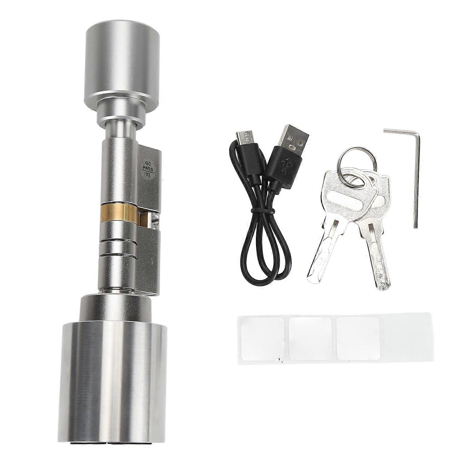 Smart Cylinder Lock Remote Bluetooth APP Password Unlocking Keyless Entry Fingerprint Cylinder Lock 