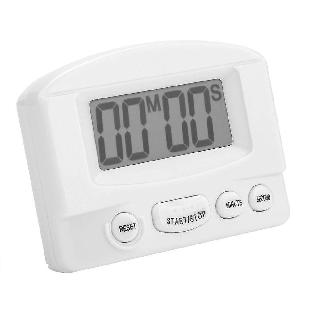 Digital LCD Kitchen Timer Cooking Baking Time Electronic Count Down Clock Alarm White