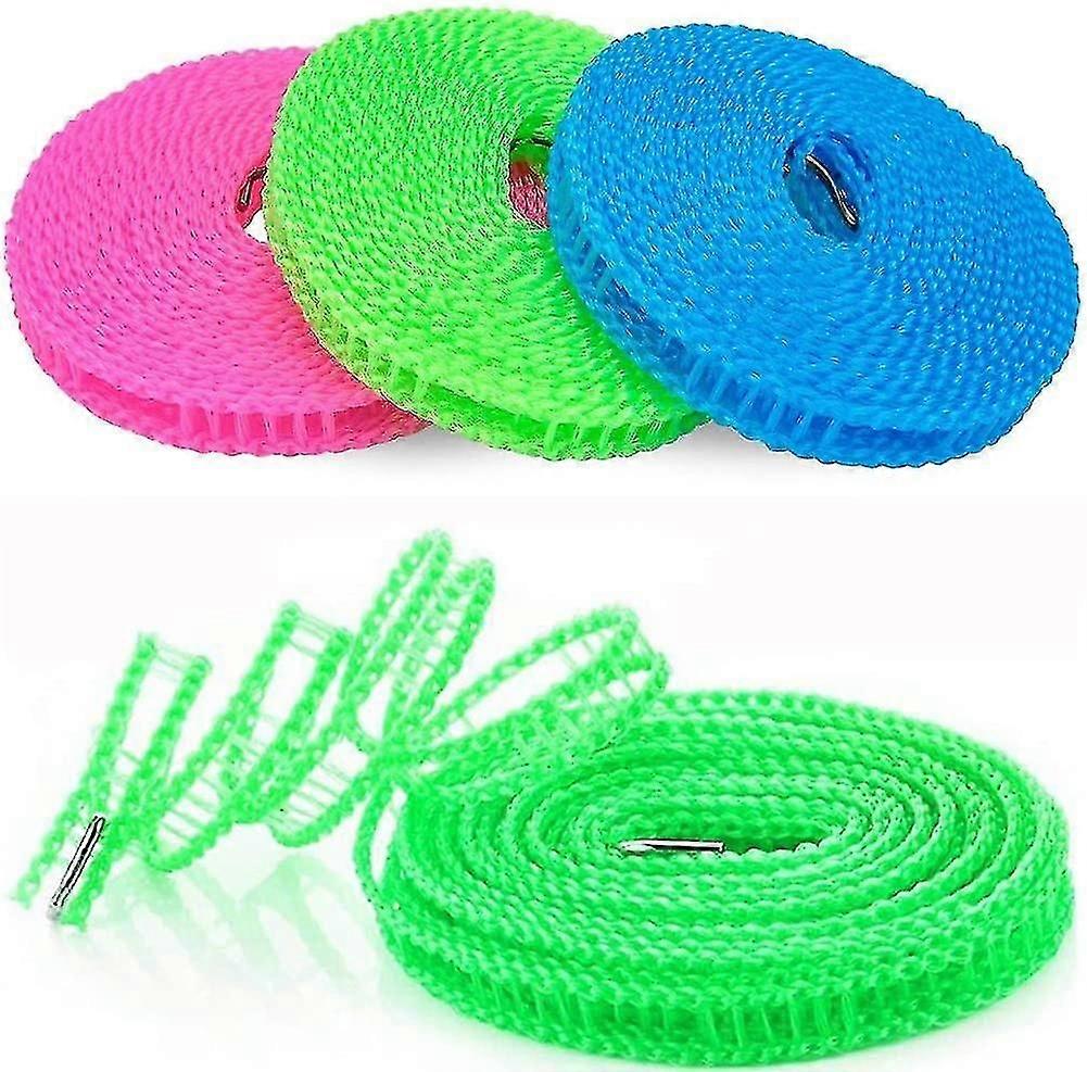 The Portable Clothesline Can Be Adjusted By 5m, Suitable For Camping And Traveling Household (4 Pieces,random Colour)