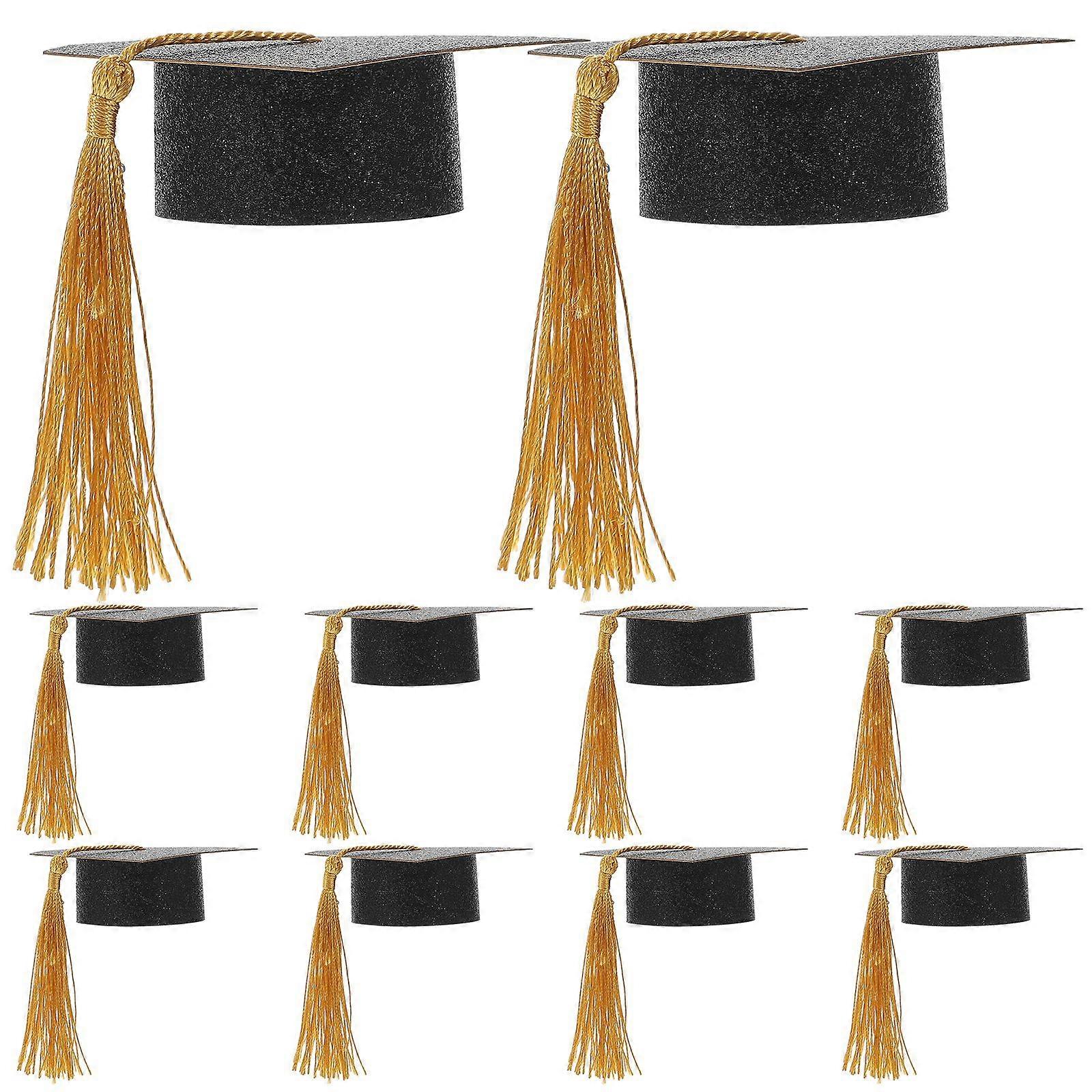 10pcs μίνι καπέλο αποφοίτησης κύπελλο κάλυψης κύπελλο αποφοίτησης καπέλο κάλυψης κύπελλο καπέλο