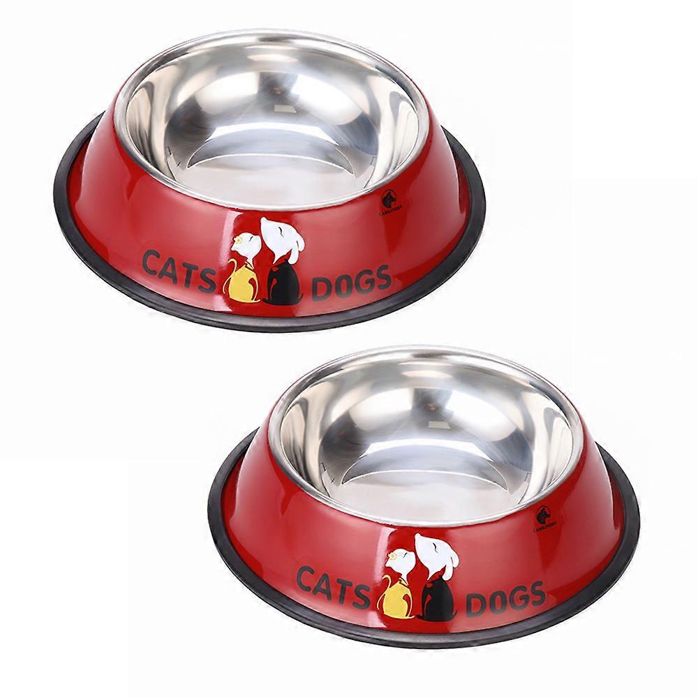 犬用ボウル、ステンレススチール製洗面器、滑り防止、落下防止