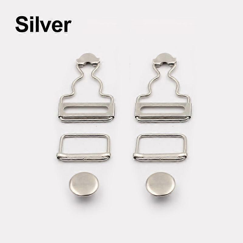 2 Set Bib Pants Button Retro Antique Color Jean Button Hook Buckles Bib Dress Metal Gourd Buckle Denim Suspender Adjust Buttons