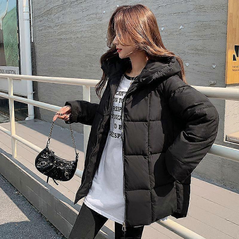 New Style Women's Down Cotton Coat Loose and Thickened Korean Version of the Long Section Slimming Cotton Jacket Stylish Outerwear