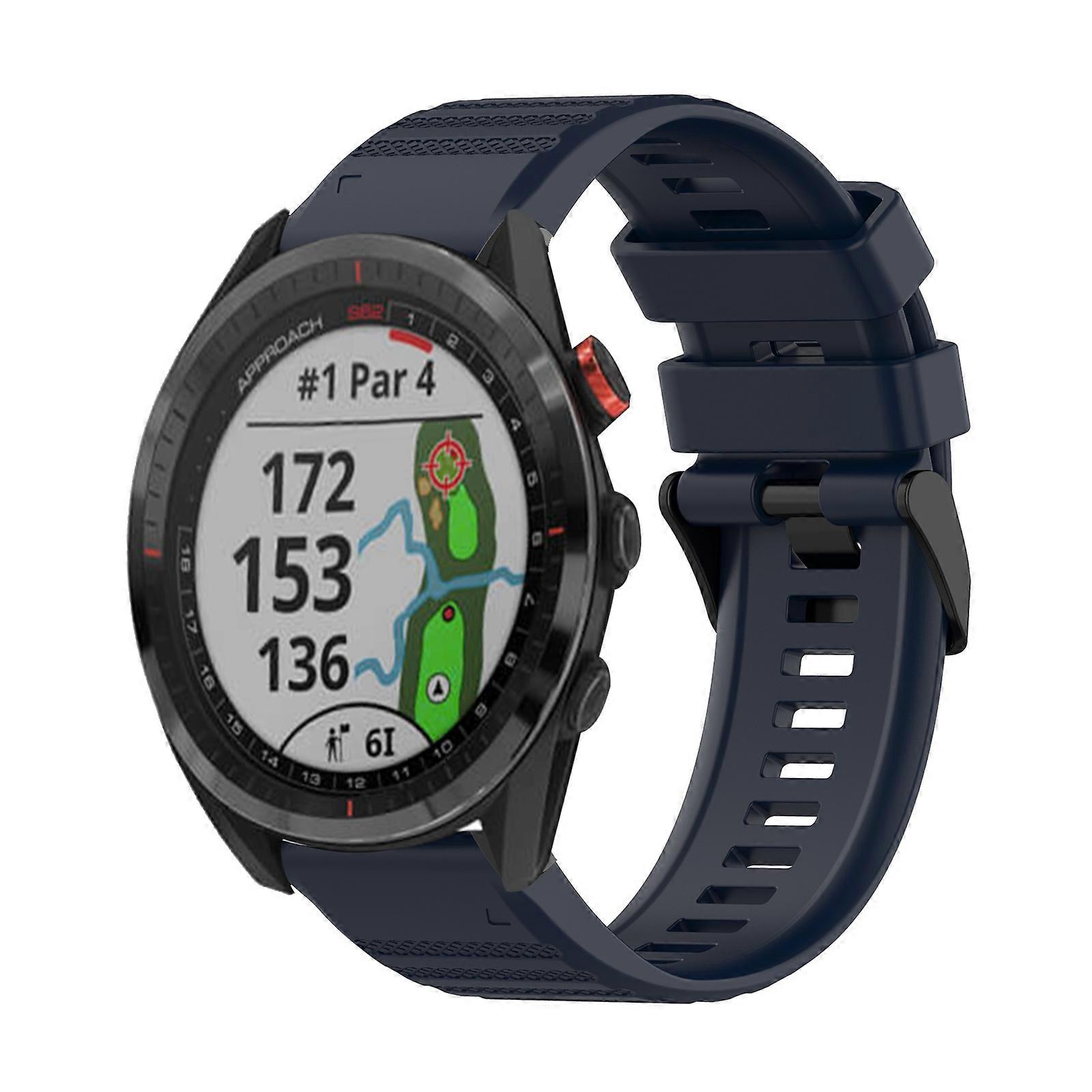 Para Garmin Approach S62 Correa de reloj de silicona de textura horizontal de 22 mm con herramienta de extracción