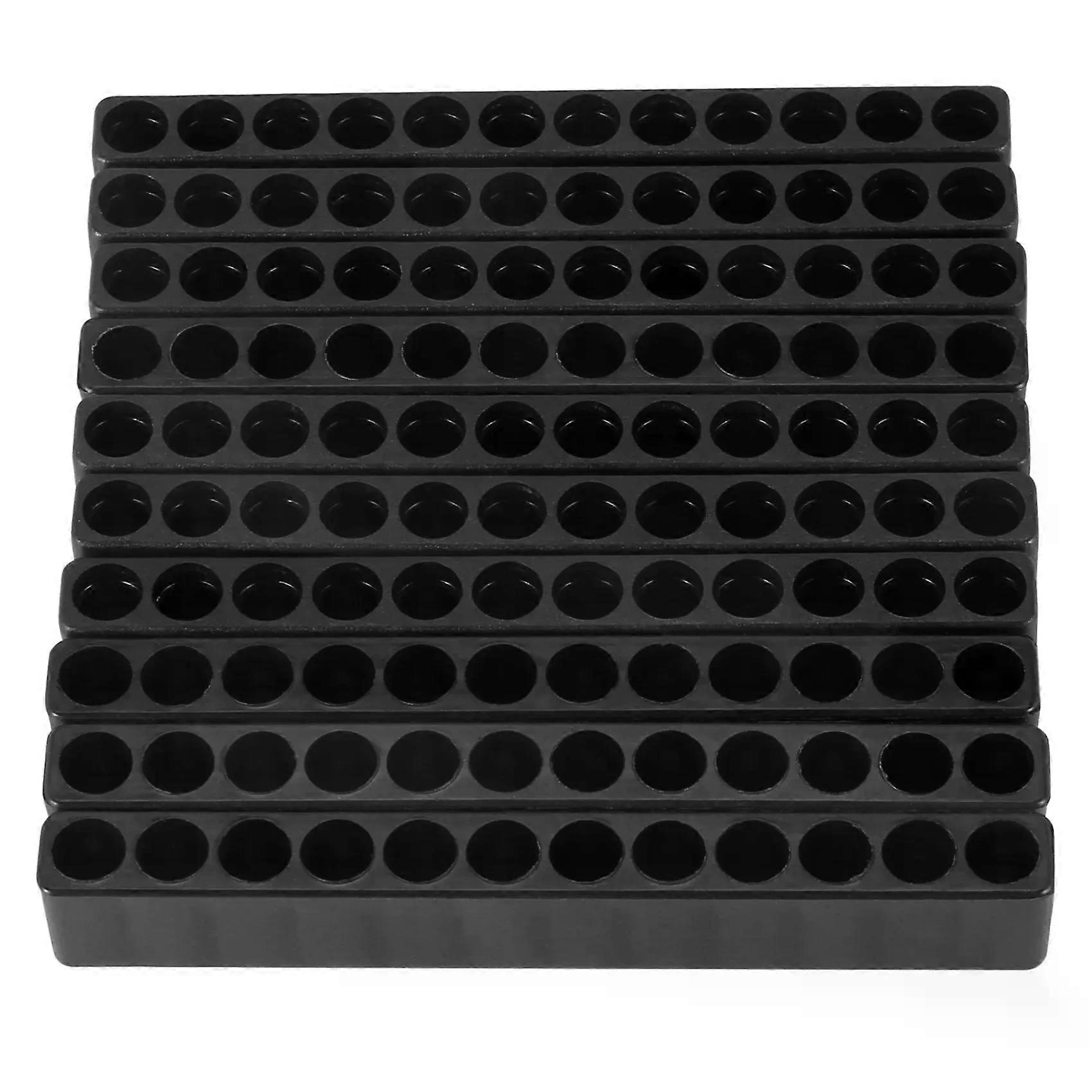 10 pcs. 12 Hole Screwdriver Bit Holder Box Black For 6.35mm Hex Handle