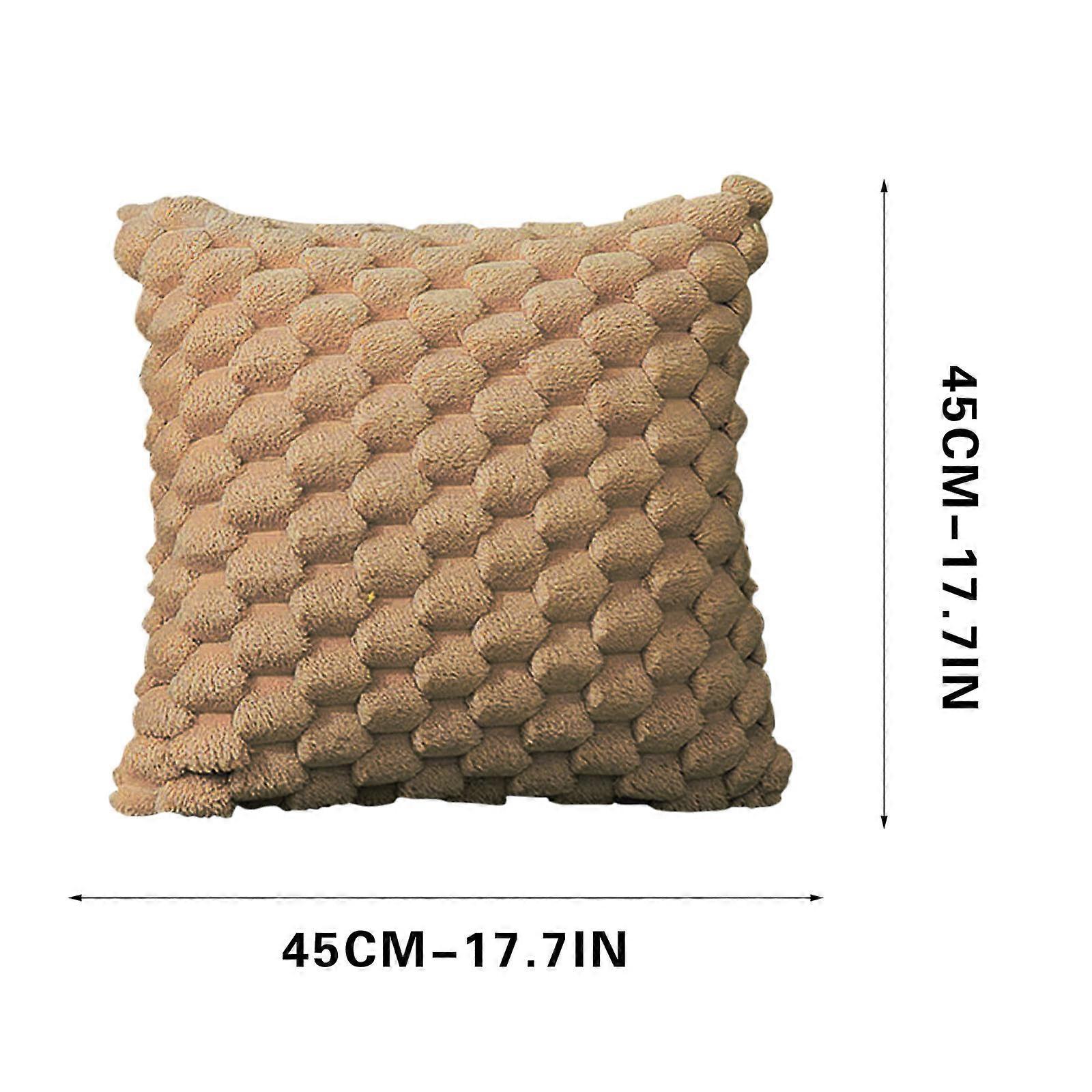 Weaving Snowflake Velvet Solid Color Pillow Office Sofa Lumbar Support Pillow Bedside Support Pillowcase Cushion