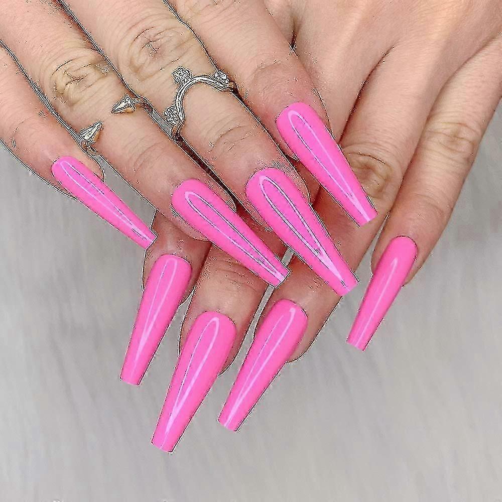 Nails Long False Nails Coffin Full Cover Artificial Fingernail