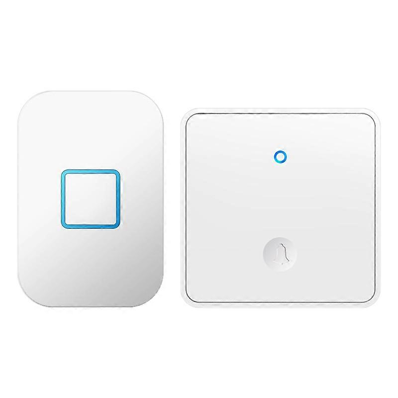 CACAZI FA88 Adjustable Volume Door Bell Kit Type 86 Big Panel Button Wireless Doorbell with 1