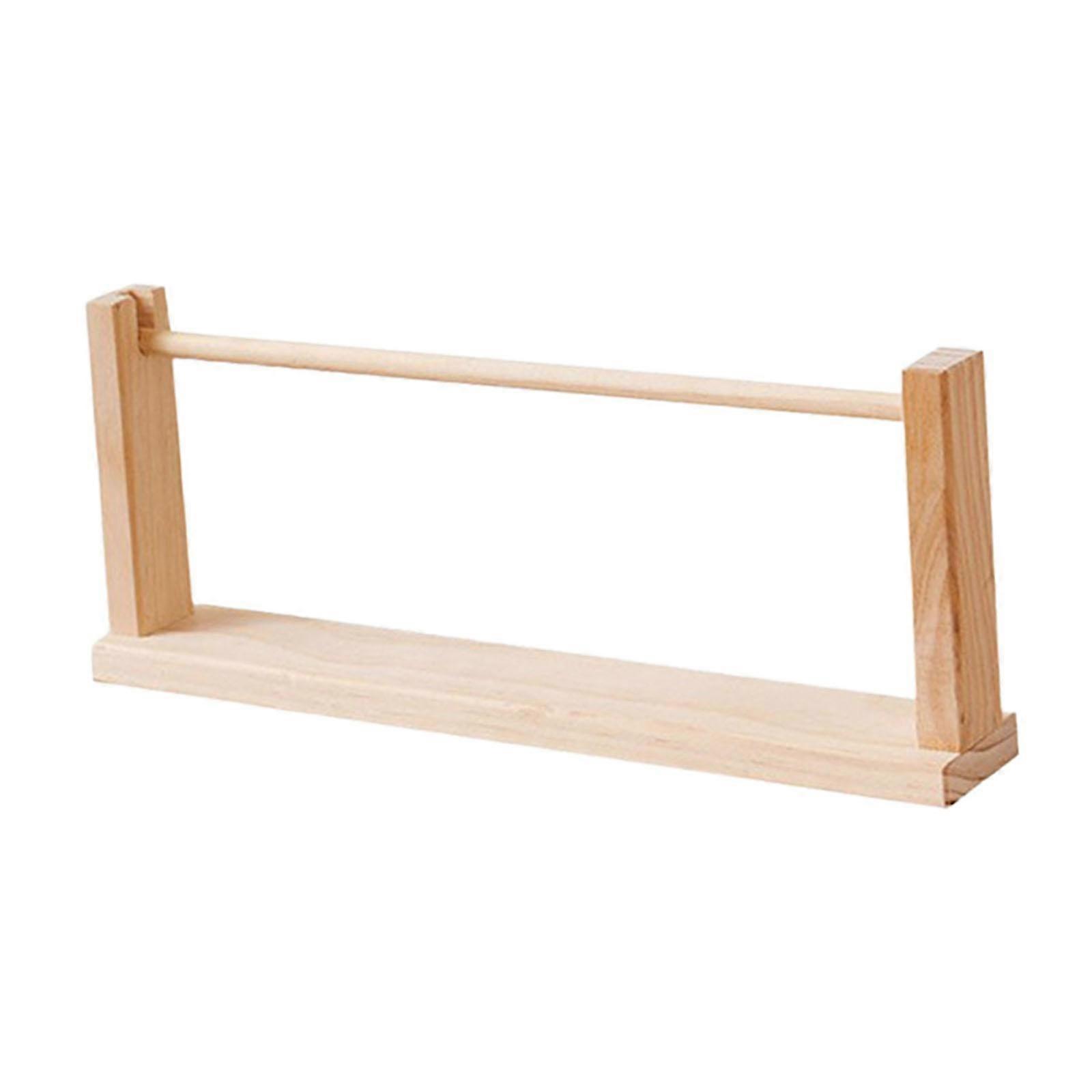 Wood Ribbon Organizer Spool Dispenser, Space Saving Ribbon Stand Ribbon Roll