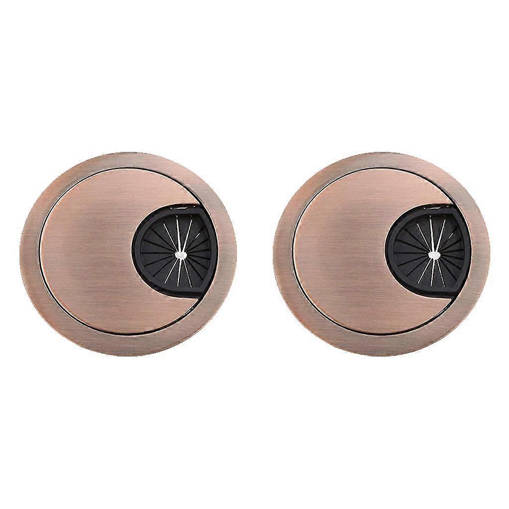 2Pcs 50mm Computer Desk Table Grommet Wire Hole