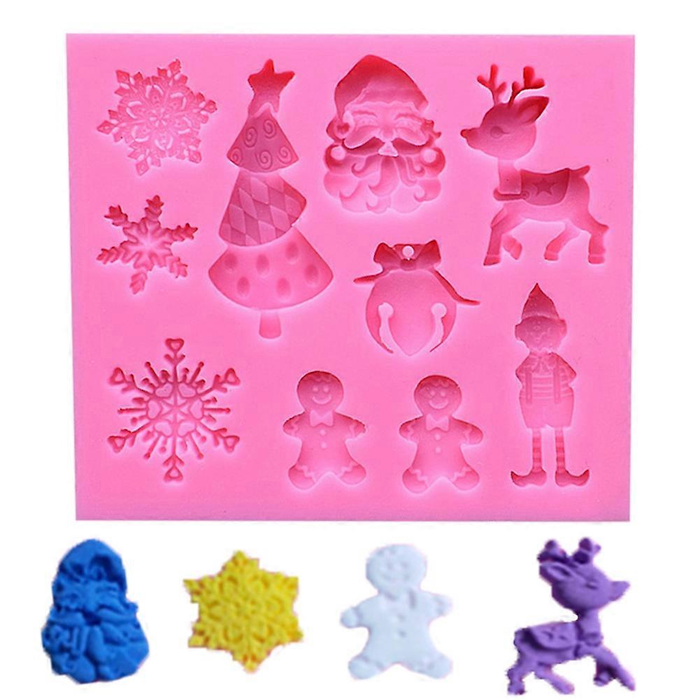 Christmas Silicone Baking Mold DIY 3D Shapes for Cake, Candy, and Chocolate, Non-Stick Flexible Material, 6 Cavity Design