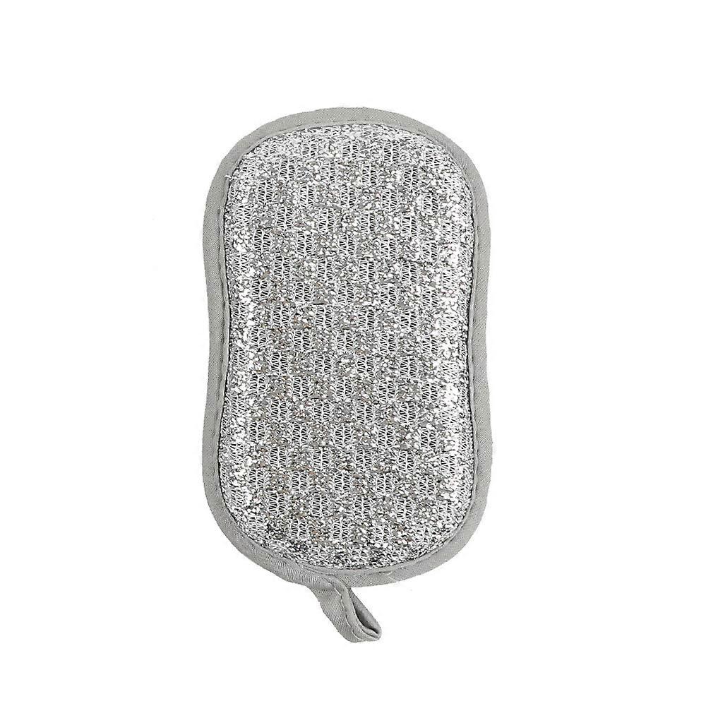 Kitchen Microfiber Sponge, Reusable Non-Scratch Cleaning Pad For Safe To Use On All Surfaces, Dual Use Scrubbers With Heavy Duty Scouring Power Set