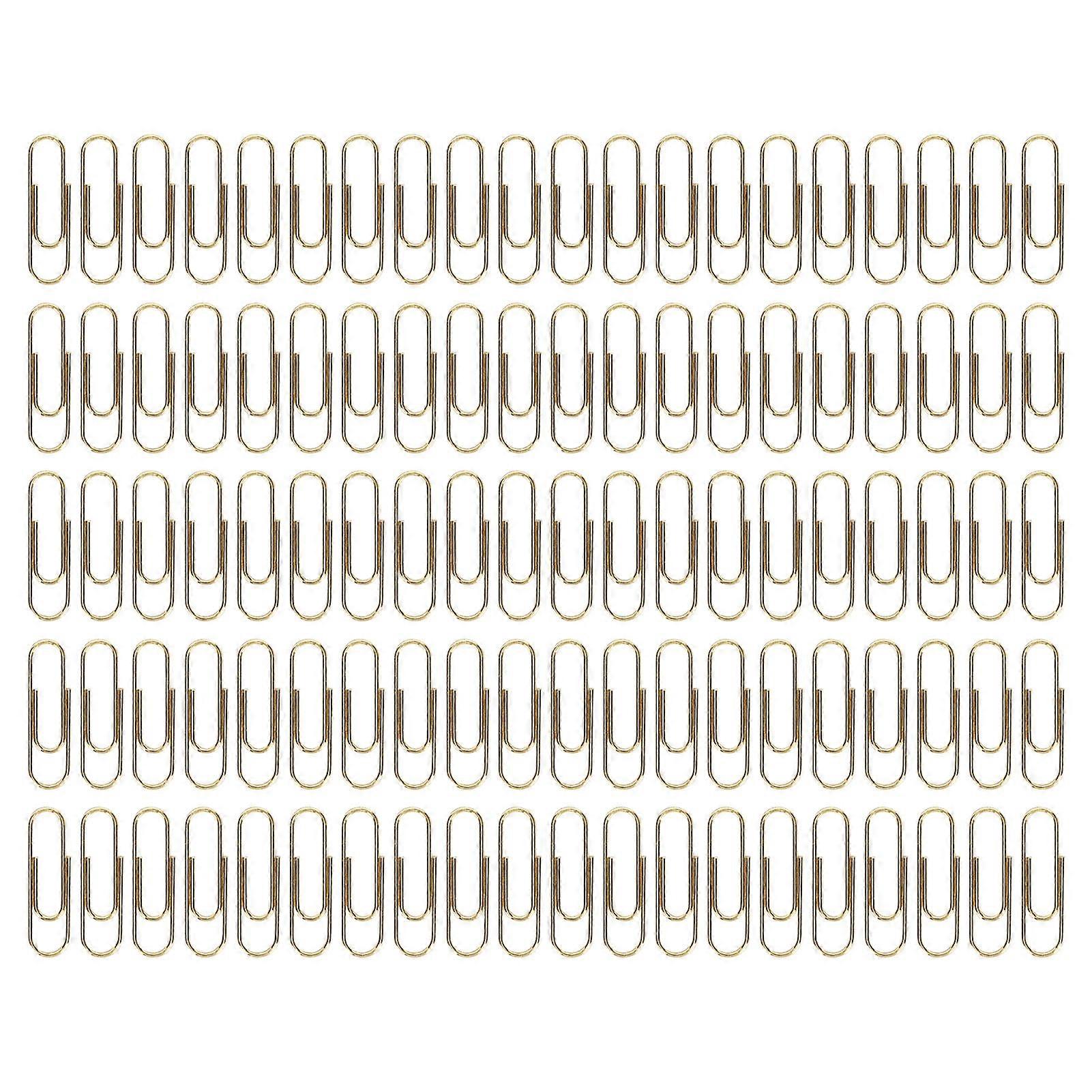 1.1in 100pcs Rust Prevention Increased Slip Resistance Portable Metallic Paper Clips for Office Daily Use