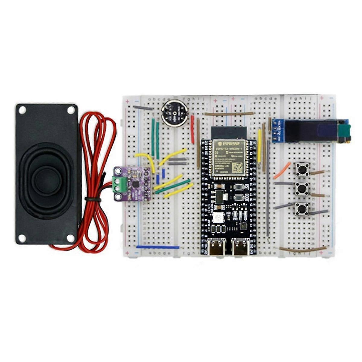 DeepsSeek Voice Chat Robot ESP32-S3 Breadboard-Kit N16R8 WROOM-1-N16R8 DevKitC-1 Development Board, 
