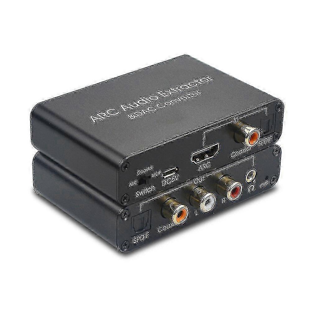 192khz Arc Audio Adapter Hd Audio Extractor Digital To Analog Audio Converter Dac Spdif Coaxial Rca 3.5mm Jack Output-- Walkbee A-F