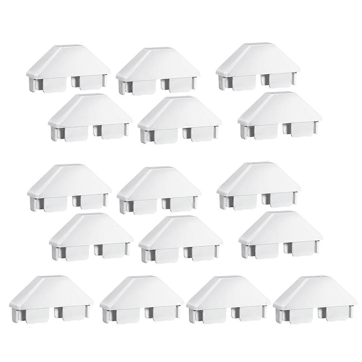 16 Pack White Vinyl Picket Fence Caps 7/8in x 3in