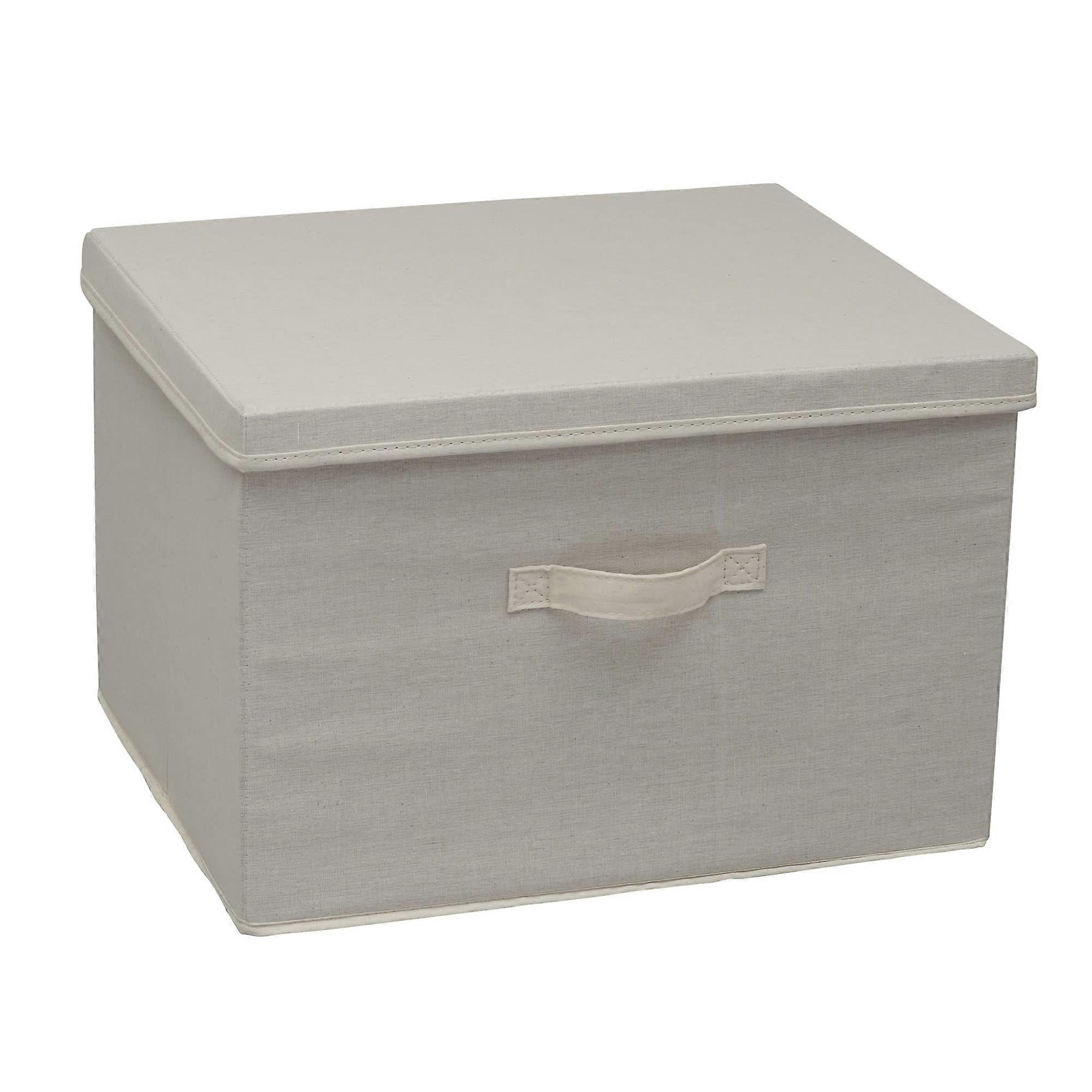 Natural Wide Storage Box for Home Organization 15'x18.5'x12'