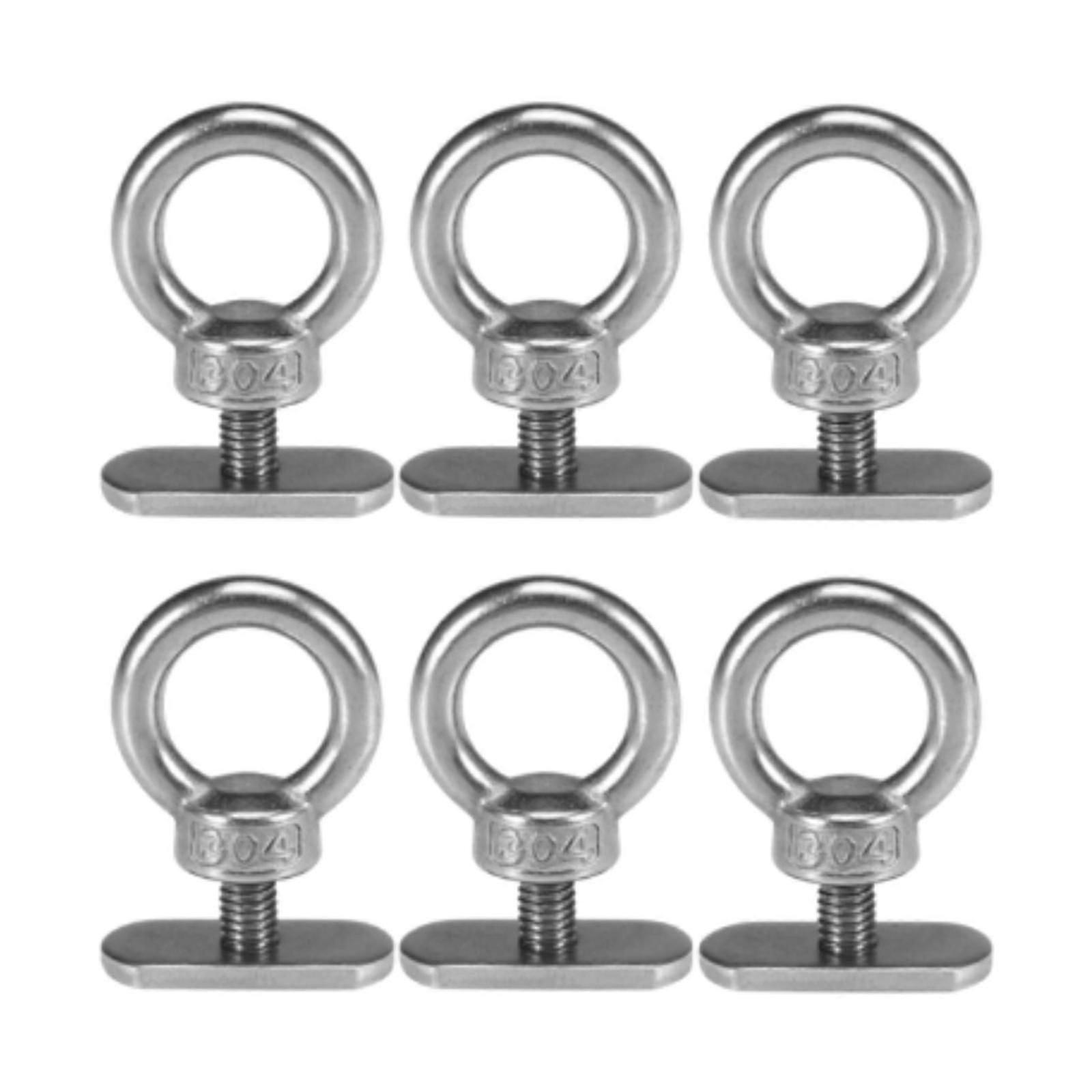 6x Kayak Track Mount Tie Down Occhiello Kayak Montaggio Canoa in acciaio inossidabile