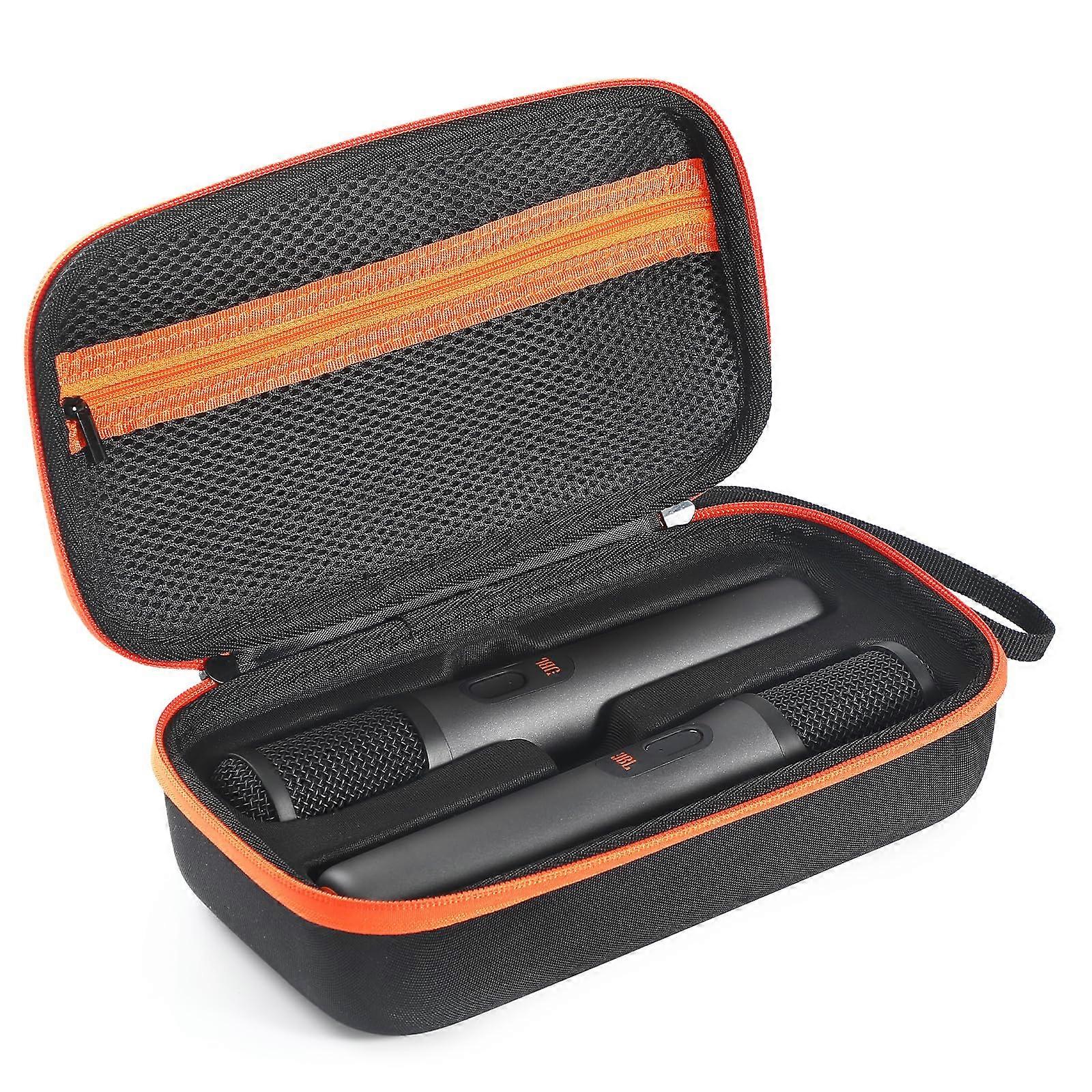 Microphone Case for JBL Partybox Encore, Organizer, Dual Mic Travel Case, Battery Version