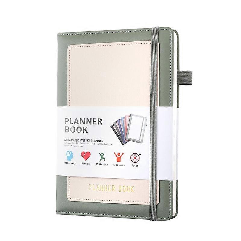 YMX-018 A5 Weekly Plan Monthly Plan Book Self-Regulation Strap Notebook Without Sticker