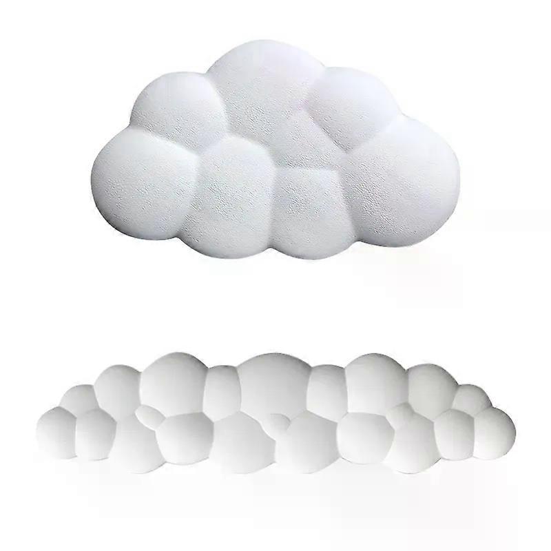1 Set Cloud-shape Wrist Rest Rubber Desk Mat Memory Foam Palm Rest Wrist Anti-Slip Typing Wrist Rest Home Office Accessories