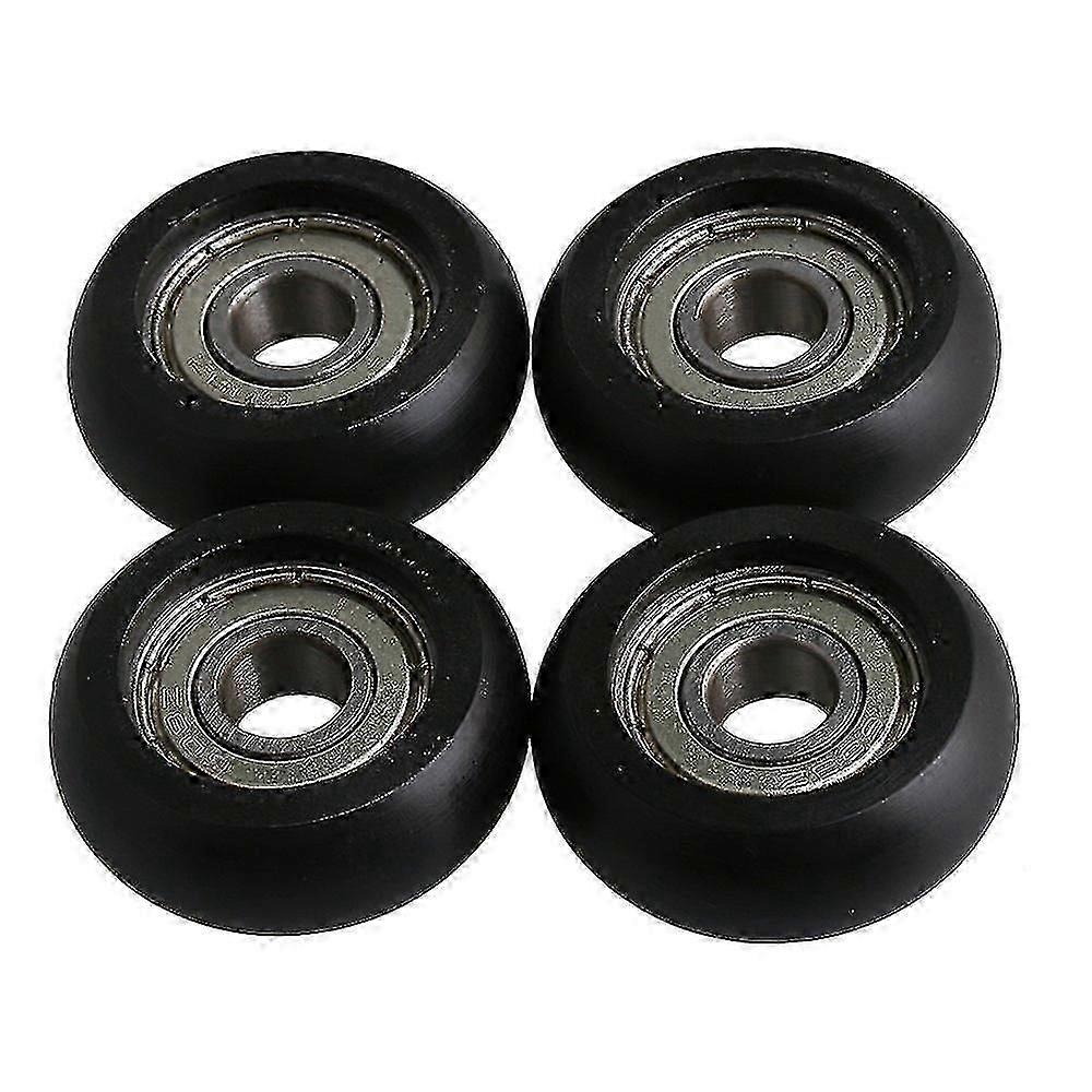 Μαύρη ρουλεμάν τροχαλία χάλυβα 4 σύνολα 8x32x12mm ένσφαιρος τριβέας