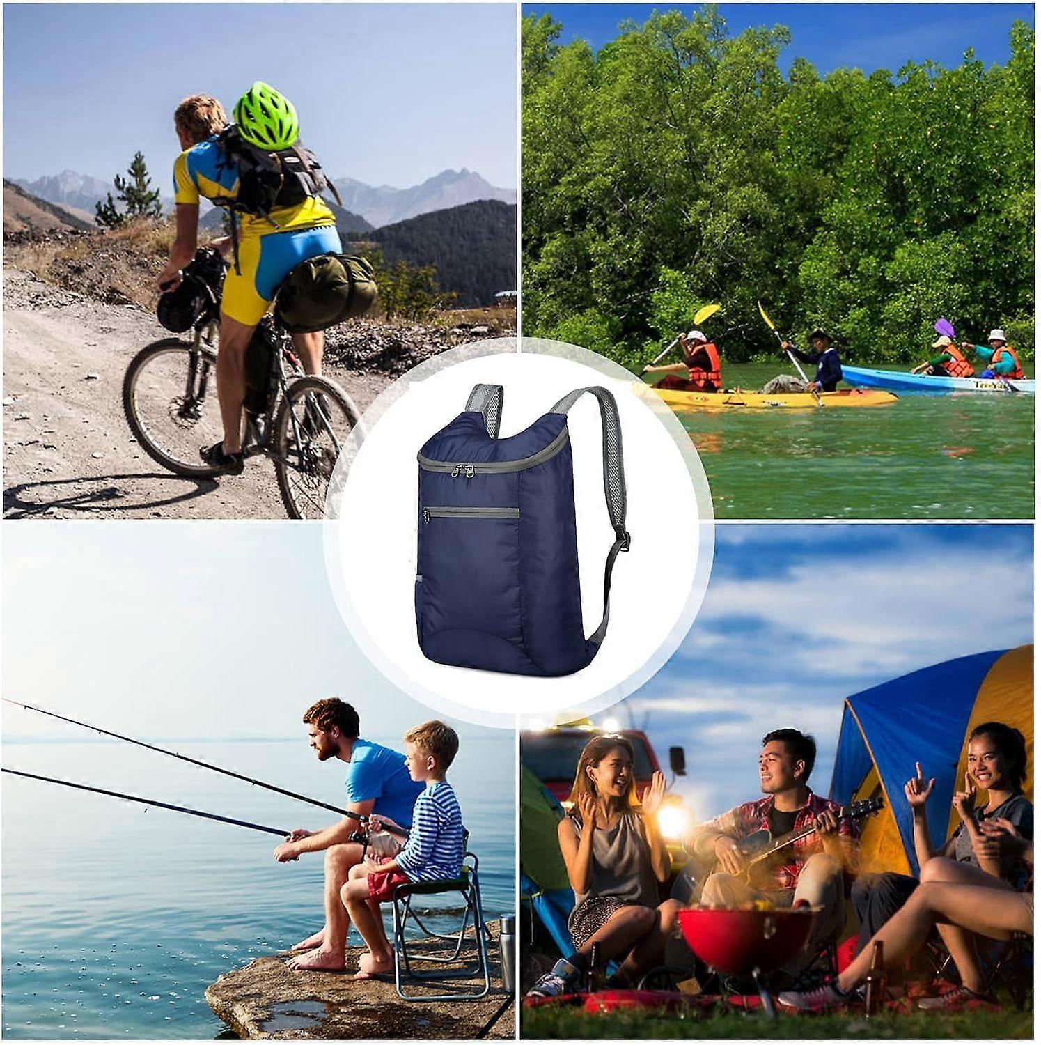 Ultralight Folding Travel Backpack, Dark Blue