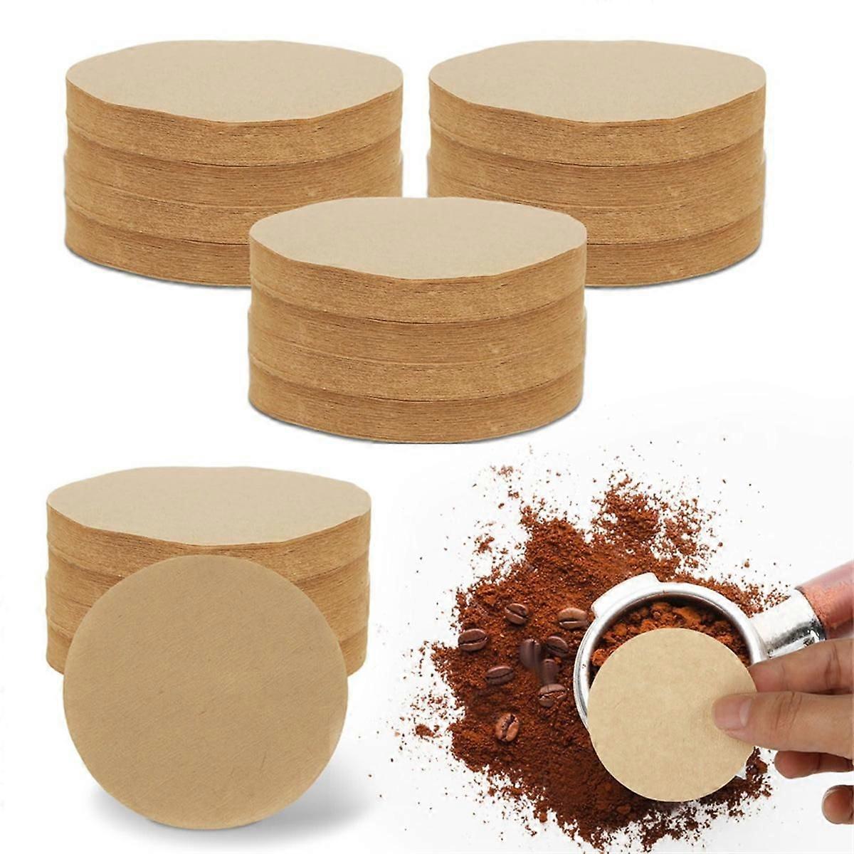 1600PCS Coffee Filter Replacement Paper,Unbleached Round Unbleached Tea Filter Cap,DIY Espresso Cloth Filter Screen 64mm
