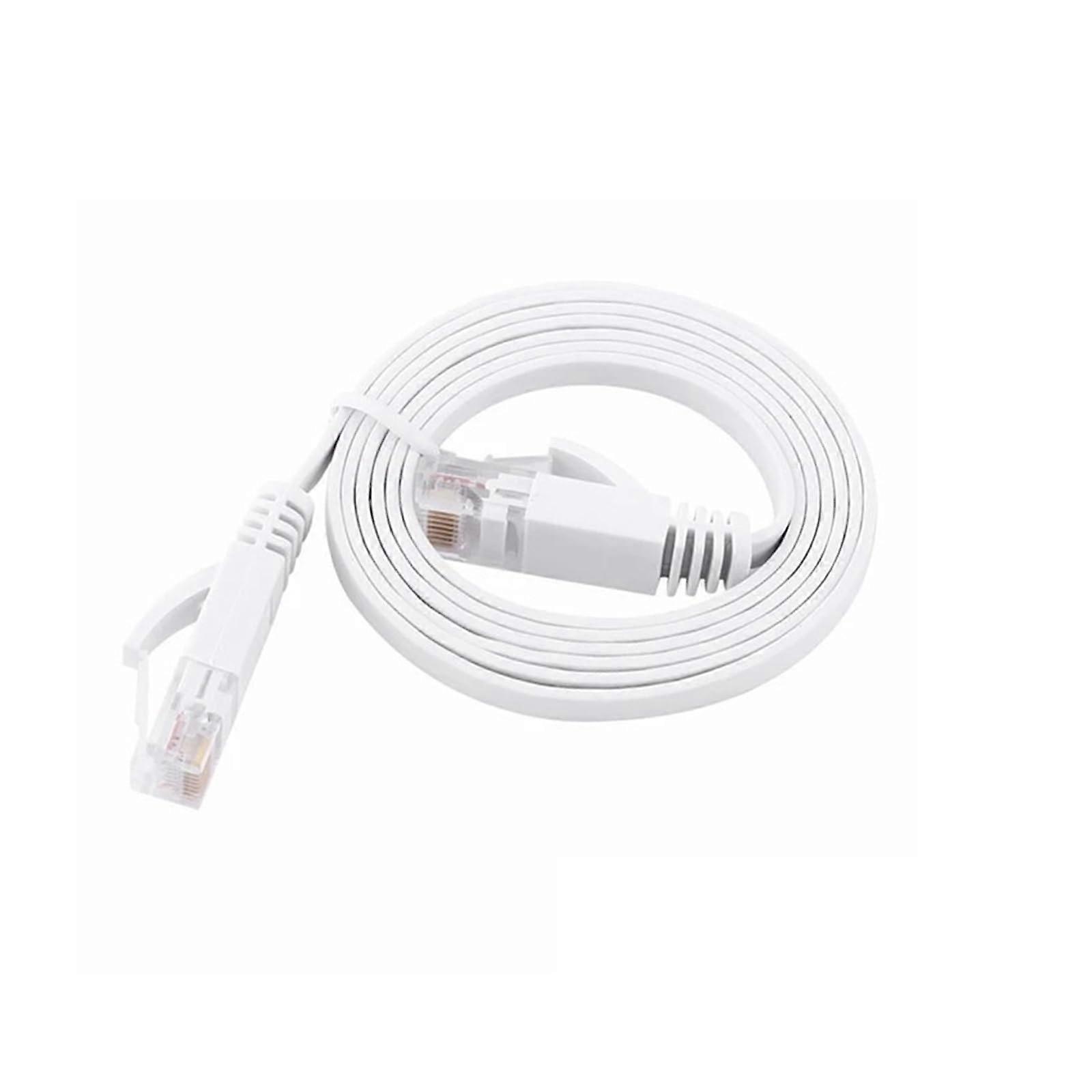CAT6 Flat Ethernet Cable RJ45 LAN Cable Ethernet Patch Cord CAT 6 Network Cable Compatible with The Computer Router 1M/2M/300CM/5M/8M(About 5M)