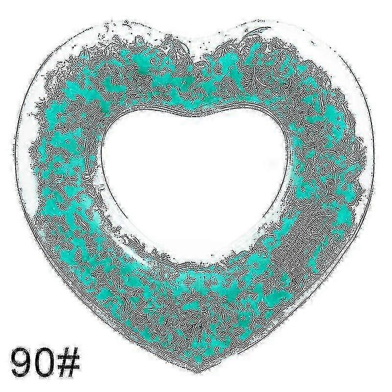 Full Transparency Water Ring Swimming Ring Heart-shape Inflatable For Adult