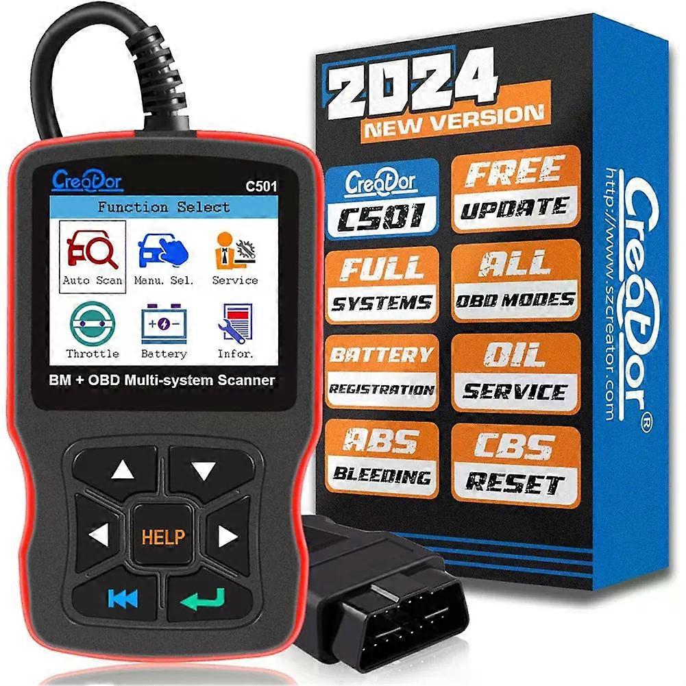 Creator C501 OBD2 Scanner Fit for BMW Mini EPB ABS SRS DPF Oil Reset All Systems Car Scan Tool OBDII Diagnostic Code Reader