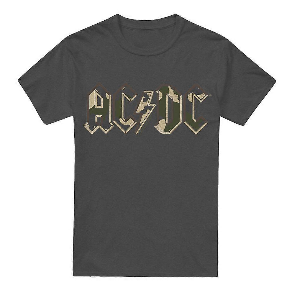 AC/DC Unisex tričko s maskáčovým logom pre dospelých
