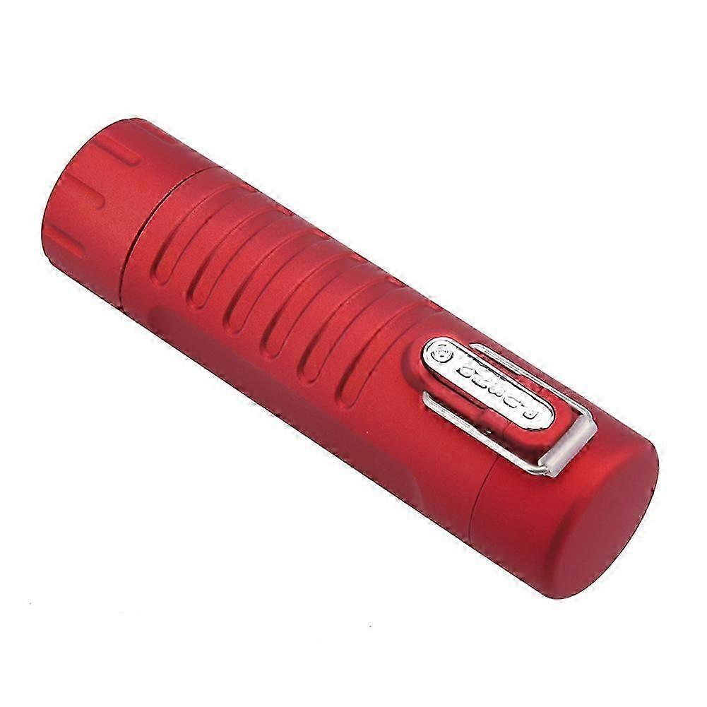 2 in 1 USB Dual Arc -tupakansytytin vedenpitävä LED-retkeilytaskulamppu (punainen)