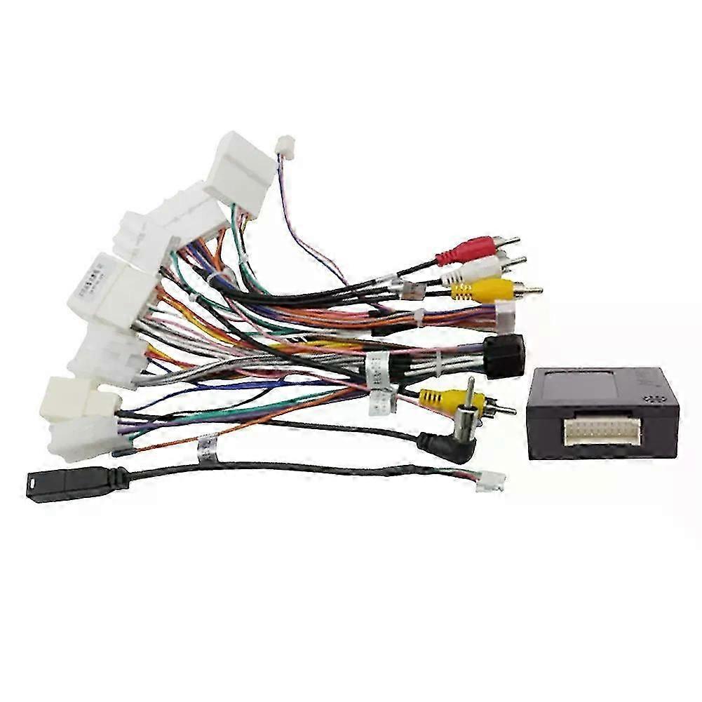 Wired Harness Adapter Canbus Box Car Stereo Audio Power Wiring Harness Cable Power Cable Connector for Toyota RAV4 2013-2015