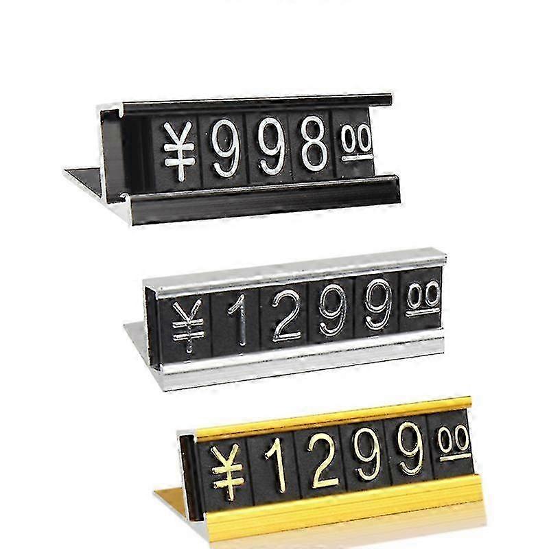 20 Pieces L-Shape Metal Price Tag Display for Product Presentation