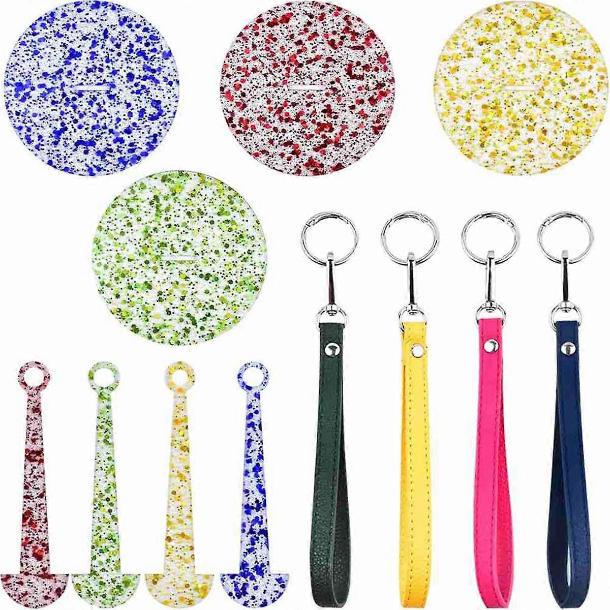 4 PCS Acrylic Wrist Yarn Holders Gold Foil Yarn Holder