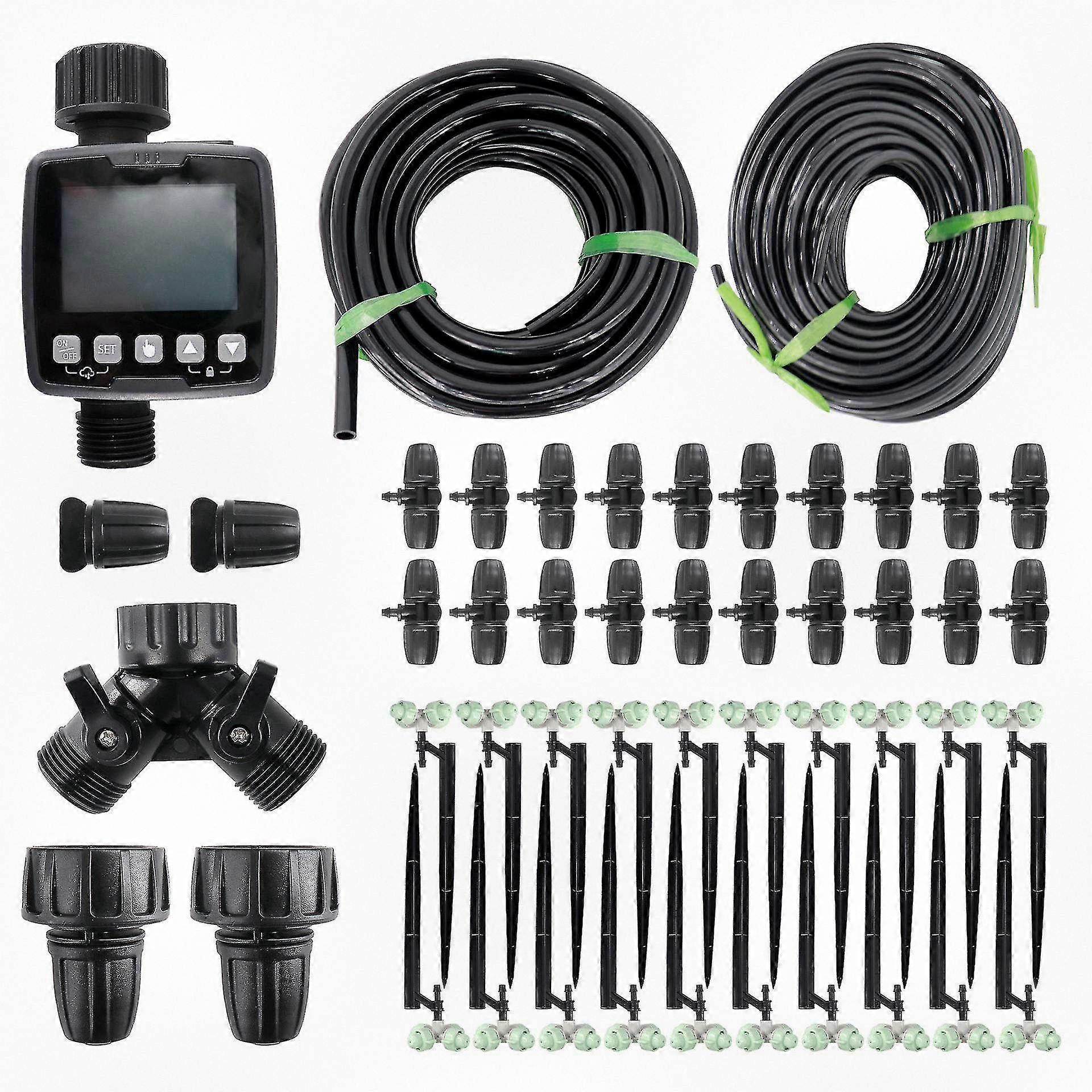 Adjustable Micro Drip Irrigation System for Automatic Watering in Garden or Greenhouse