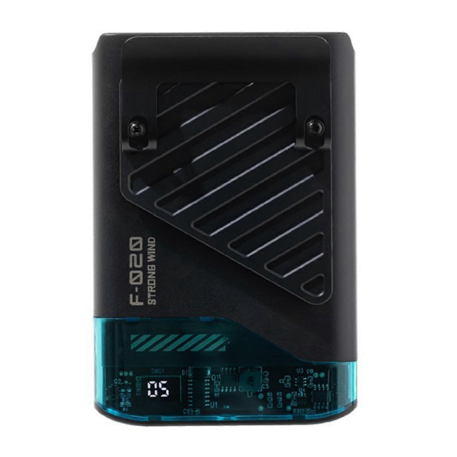 Ventilatore portatile in vita Ventilatore a clip a velocità regolabile Cintura indossabile Ventilatore da 4000 mAh Struttura in ABS per viaggi all'aperto Uso in campeggio