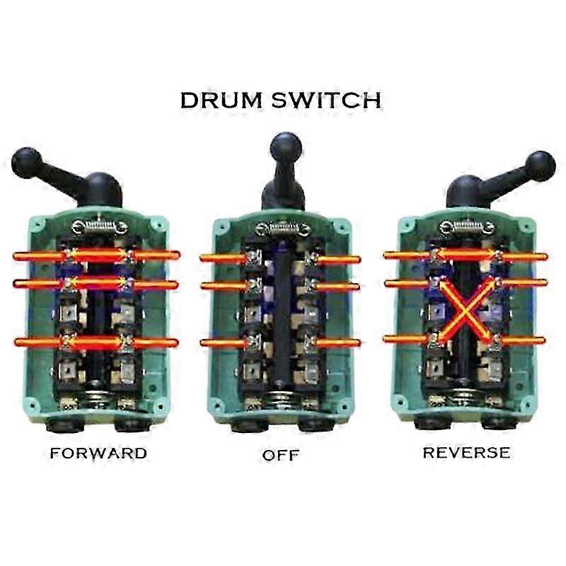 60 Amp Drum Switch Forward/Off/Reverse Motor Control Rain Proof Reversing 60A 123 * 85 * 7cm