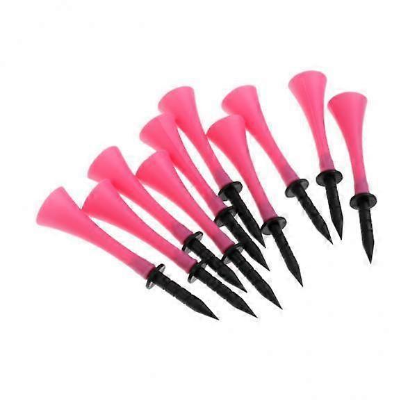 4x Pacote de 10 Camisetas de Golfe de Borracha Rosa 83 Mm / 3.3 Polegadas - Leve e
