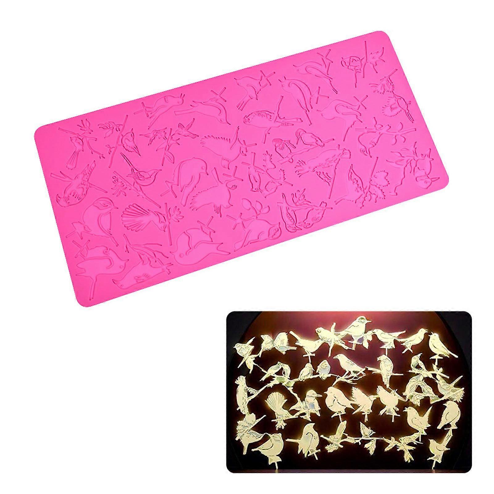 Valentine’s Day Silicone Lace Mat for Cake Embossing and Decorating 3D Bird Candy Baking Mould Practical Kitchen Tool