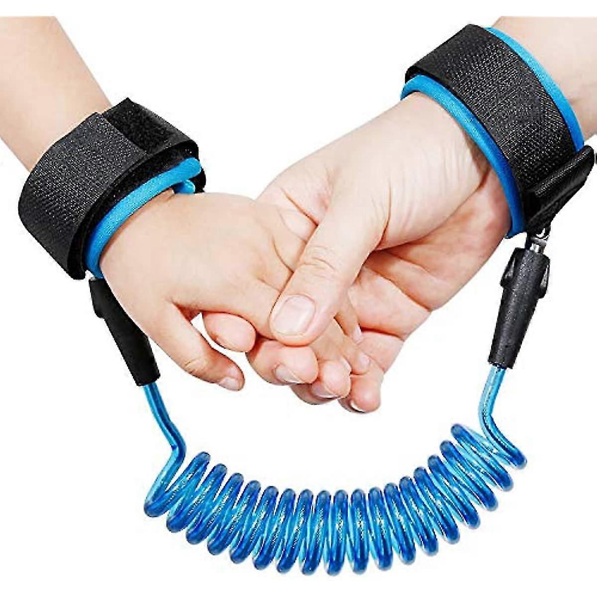 Anti-lost Wrist Safety Child Walking Strap Adjustable 360 Rotate Hand Belt Elastic Wire Rope Wristband For Shopping Traveling Exploring Helper 1.5m (b