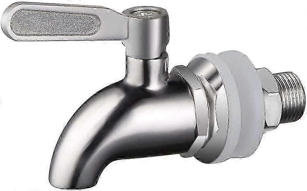 Getränkespender Zapfhahn Edelstahl Ersatz Zapfhahn Saft Drehzapfen Bierzapfen Wasserspender Wasserhahn Weinfass 16mm für Glasbehälter Wasserhahn C