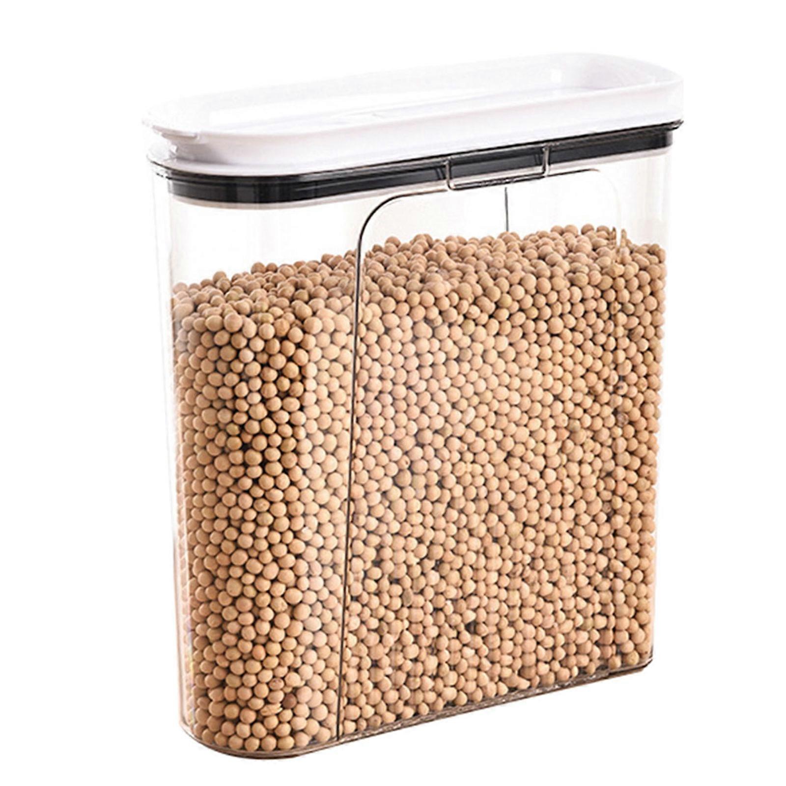 Multipurpose Sturdy PET Cereal Keeper Storage Container with Airtight Lid Home Accessory for Kitchen and Dorm Use Multicolor